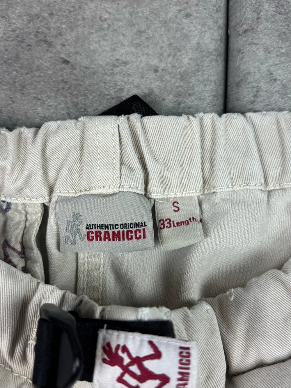 Vintage Gramicci Men's Tan and Cream Shorts